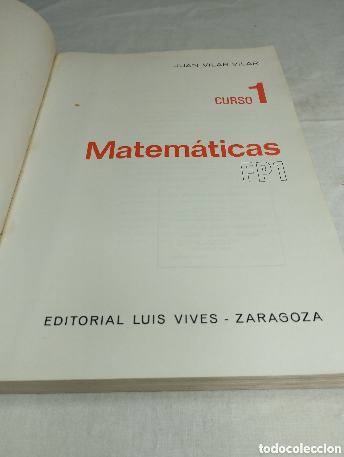 Libros de segunda mano: Matem&aacute;ticas FP1 administraci&oacute;n y comercio. Edelvives, 1975 - Foto 2