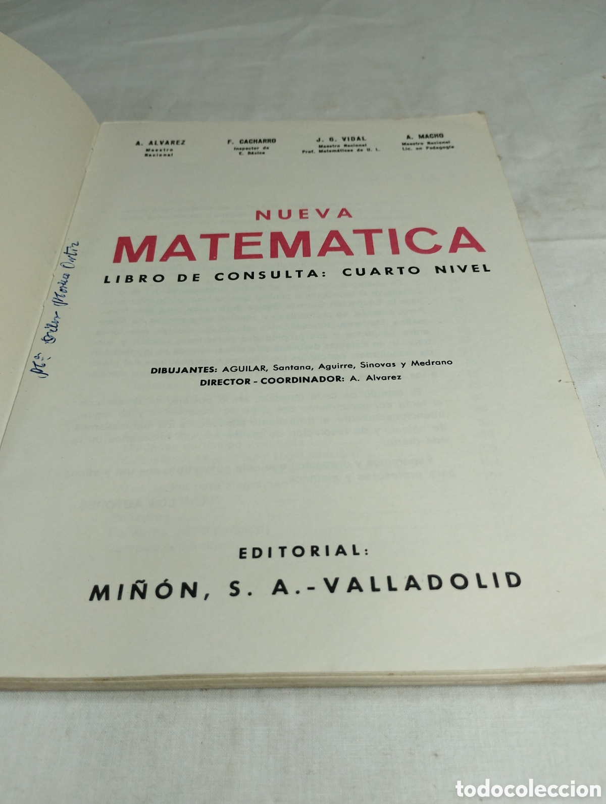 Libros de segunda mano: Matem&aacute;tica. 4&deg; EGB. Editorial Mi&ntilde;&oacute;n, 1972 - Foto 2