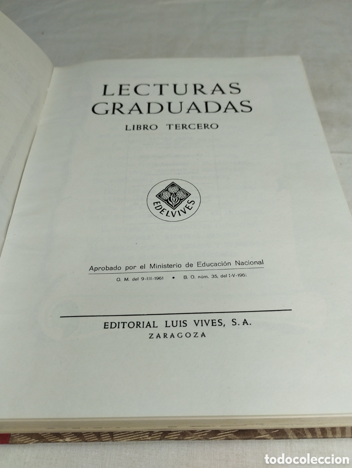 Libros de segunda mano: Lecturas graduadas. Libro tercero. EDELVIVES, 1961 - Foto 2