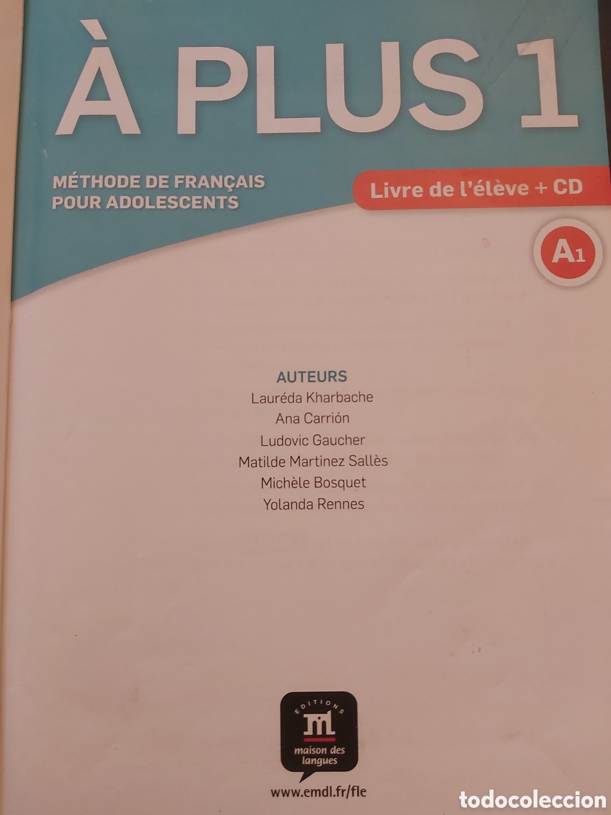 Libros de segunda mano: QUELA LIBRO. A PLUS 1 FRANCES + CD EDEB&Eacute; 2015 - Foto 3
