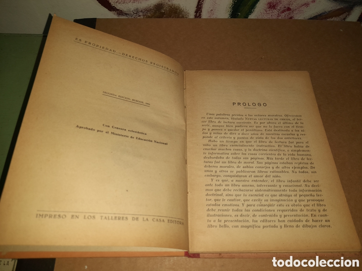 Libros de segunda mano: Nuevas lectures de chicos,a&ntilde;o1953 libro escolar - Foto 6