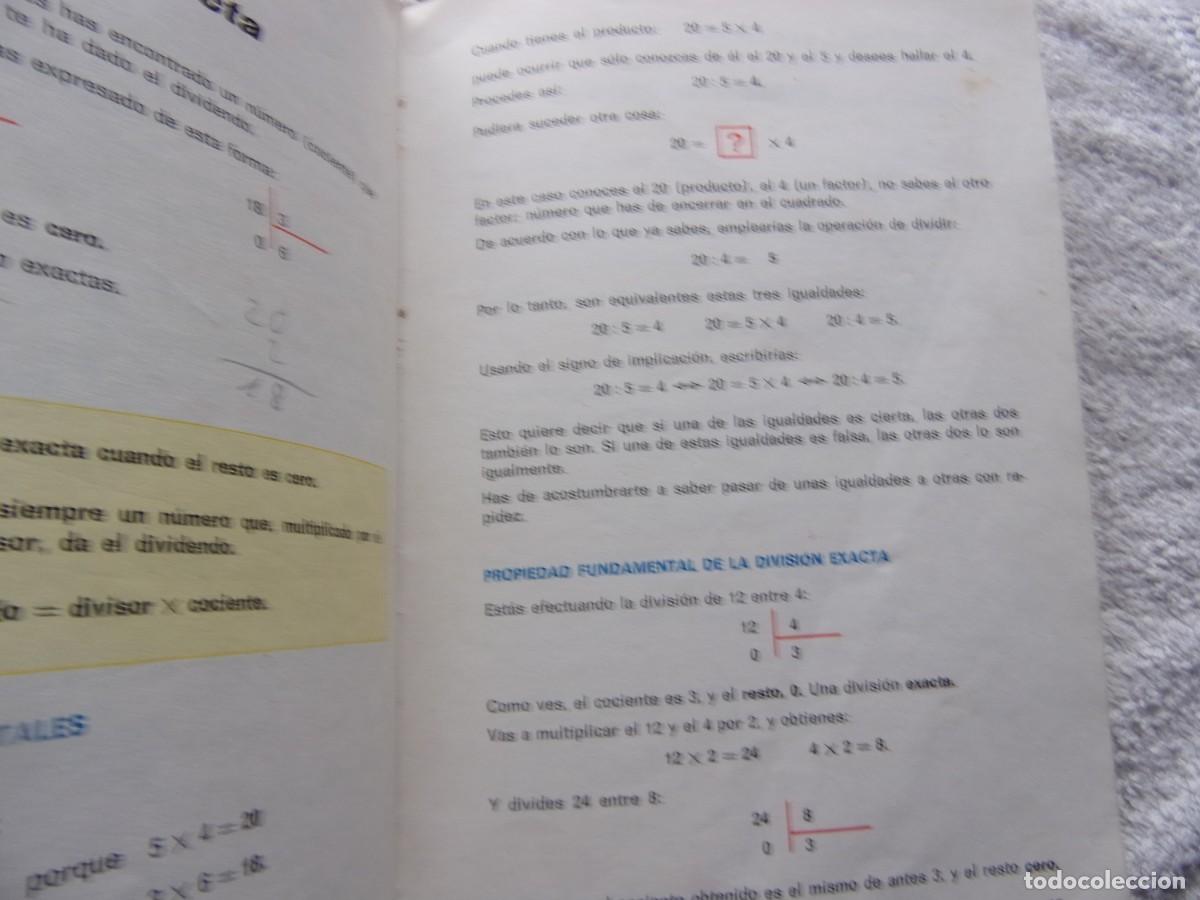 Libros de segunda mano: Nosotros y los n&uacute;meros Matematicas 4&ordm; EGB 1971 Editorial Edelvives - Foto 3