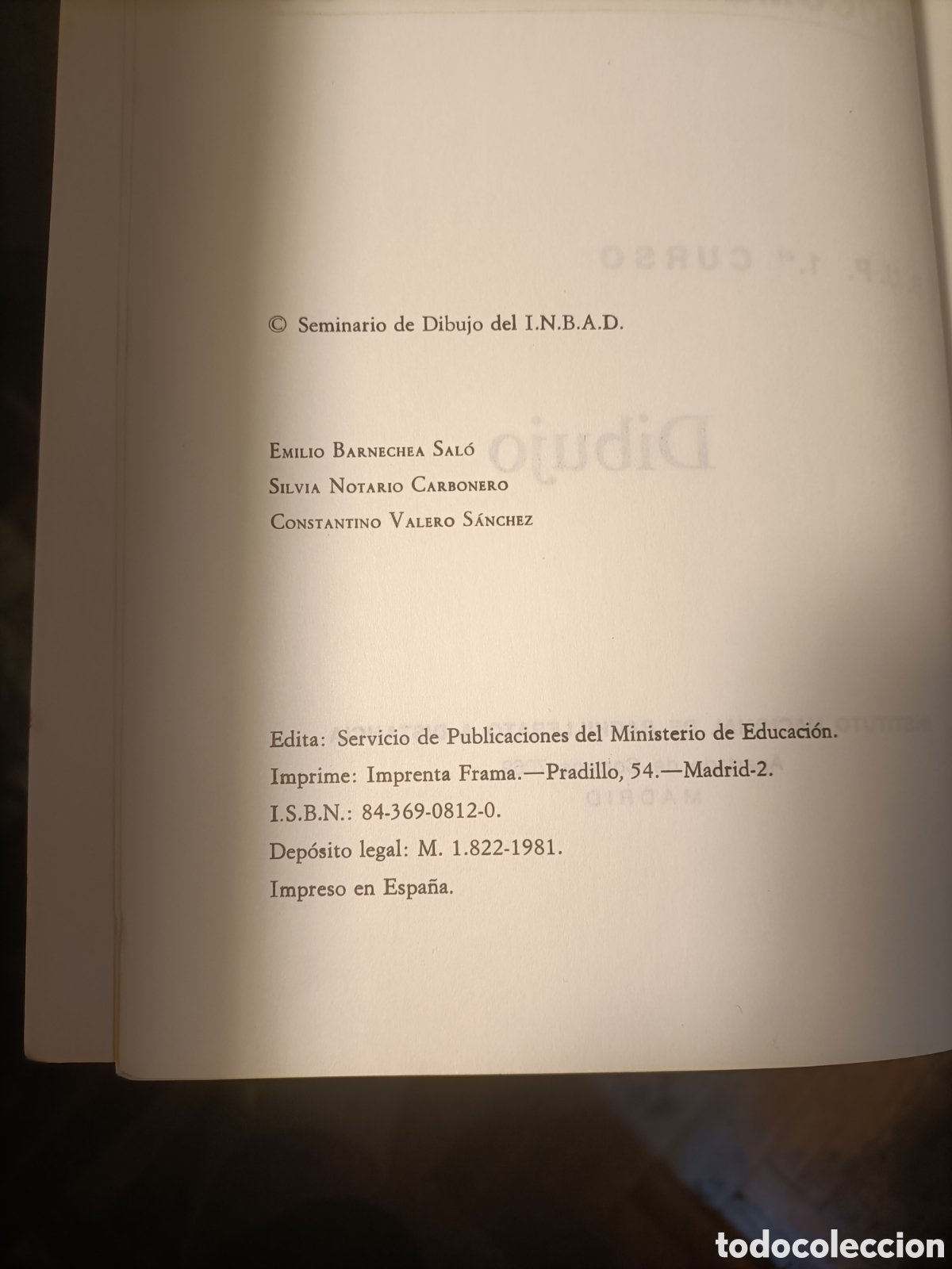 Libros de segunda mano: INBAD DIBUJO - 1&deg; BUP documento 06 - Foto 5