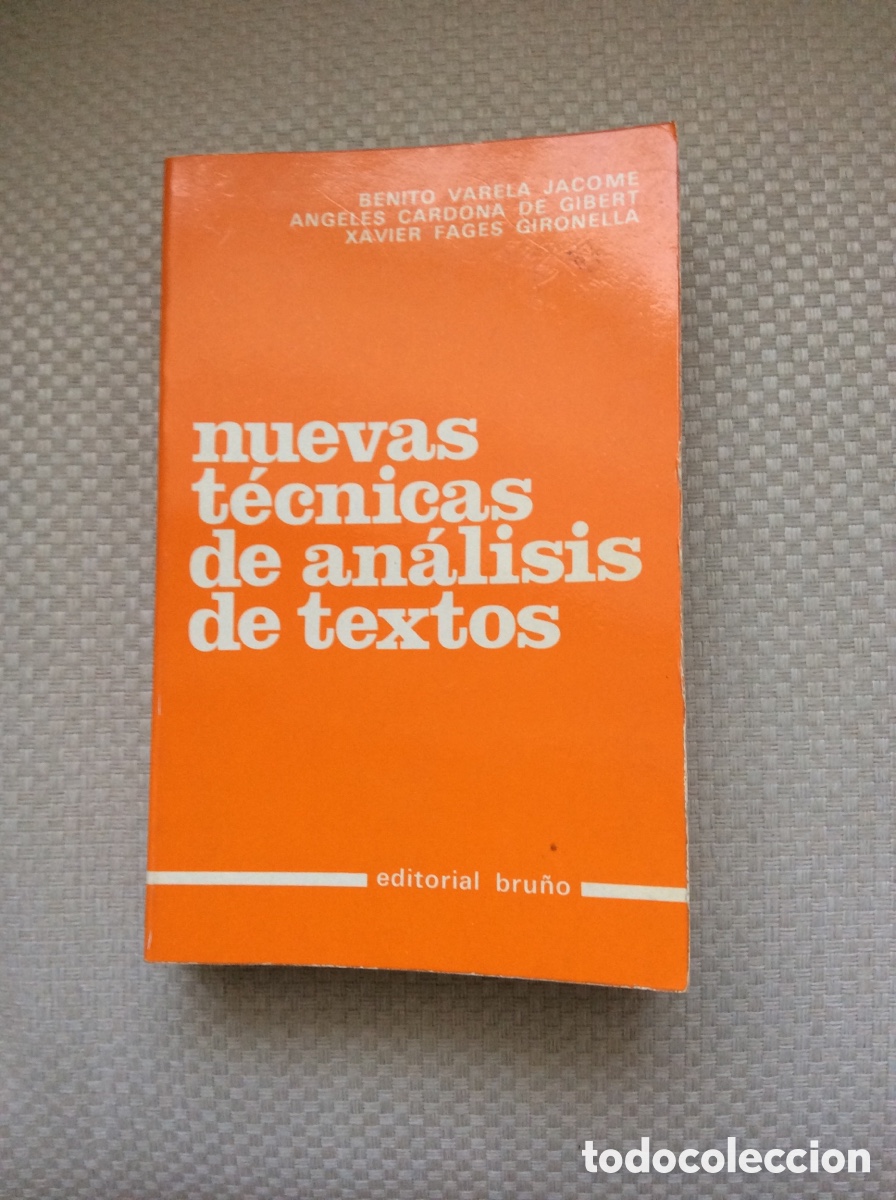 Livros em segunda m&atilde;o: NUEVAS TECNICAS DE ANALISIS DE TEXTOS. BENITO VARELA JACOME y otros.