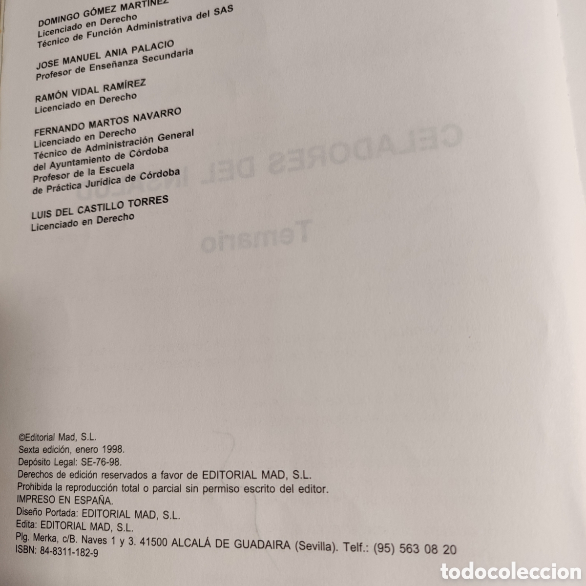 Libros de segunda mano: MAD.Temario Celadores Insalud. - Foto 3