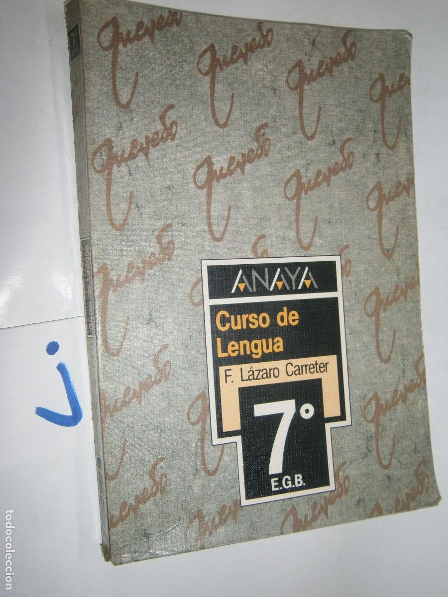 Libros de segunda mano: ANTIGUO LIBRO DE TEXTO - CURSO DE LENGUA 7&ordm; - Foto 1