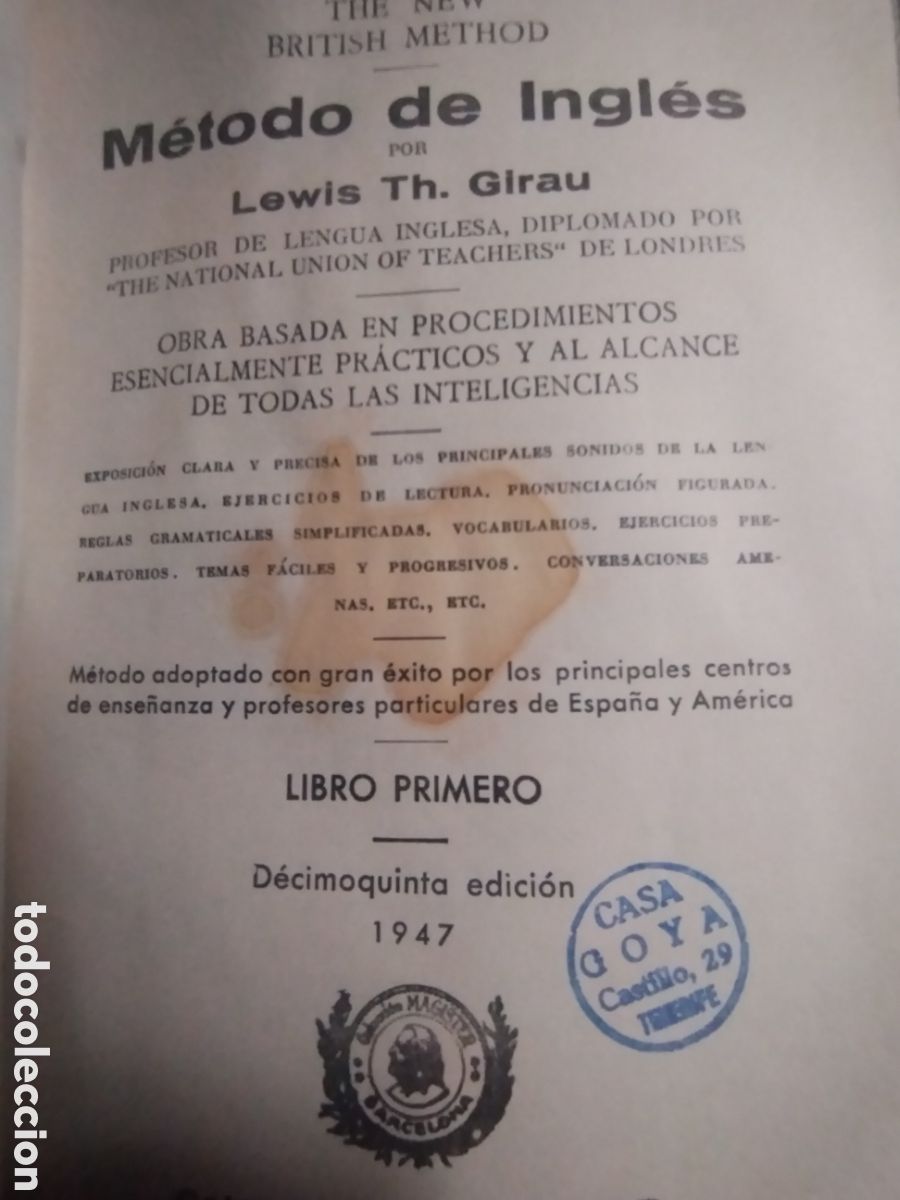 Libros de segunda mano: METODO DE INGLES a&ntilde;o 1947 - Foto 2