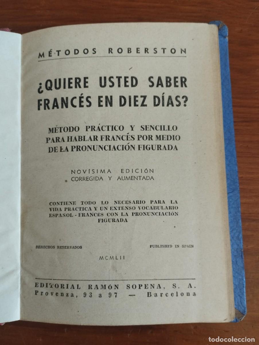 Livros em segunda m&atilde;o: &iquest; QUIERE USTED SABER FRANCES EN DIEZ DIAS ?, M&eacute;todo Pr&aacute;ctico y Sencillo para Hablar Franc&eacute;s por Medi