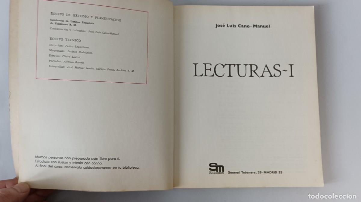 Libros de segunda mano: LECTURAS 1, SM, JOS&Eacute; LUIS CANO - MANUEL - Foto 2