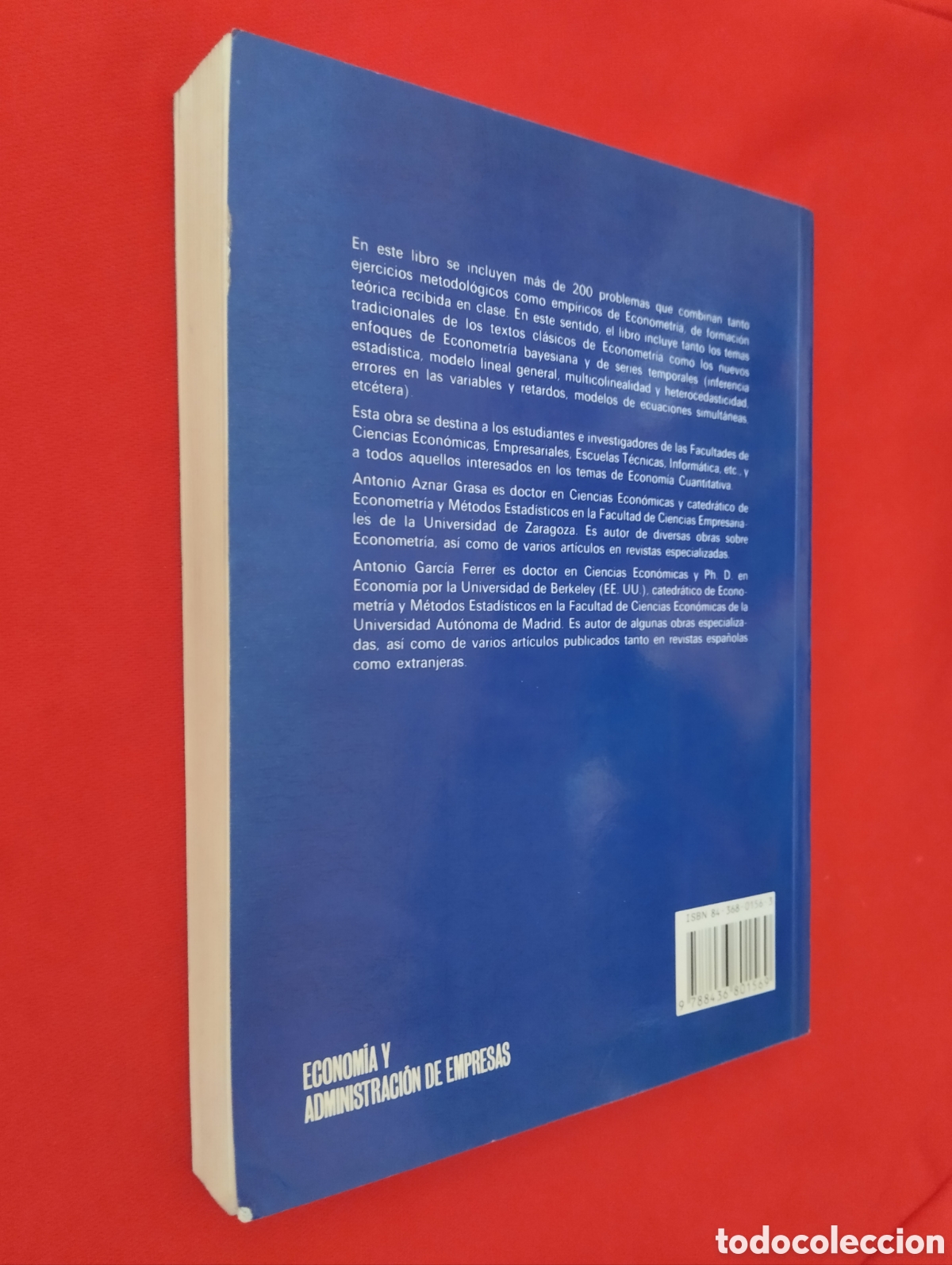 Libros de segunda mano: PROBLEMAS DE ECONOMETR&Iacute;A. EDICIONES PIR&Aacute;MIDE 1991. Antonio Aznar Grasa - Foto 2