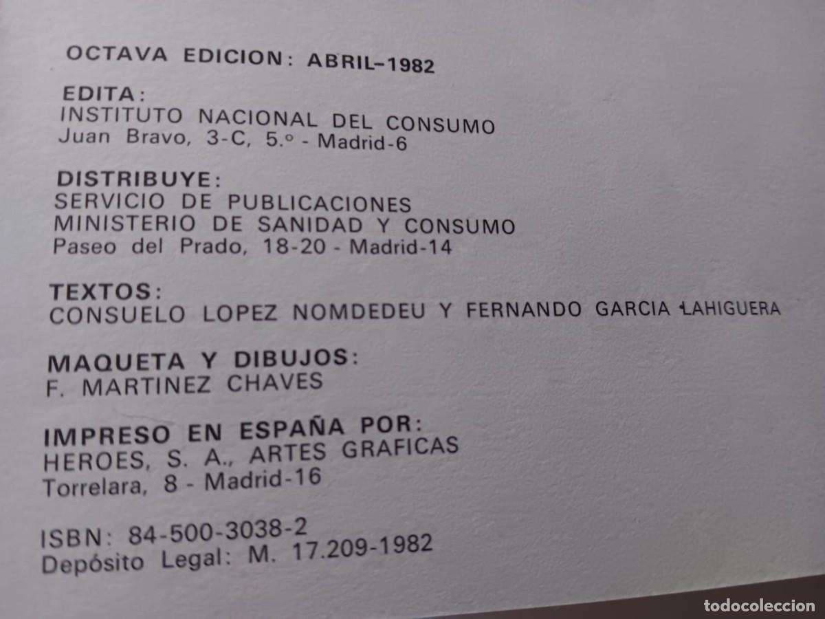 Libros de segunda mano: cartilla de alimentacion escolar 1982 - Foto 2