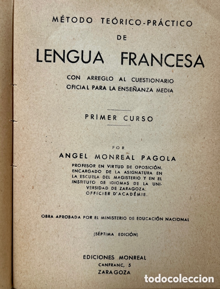 Libros de segunda mano: Lengua Francesa. M&eacute;todo Te&oacute;rico-Pr&aacute;ctico. - Foto 2