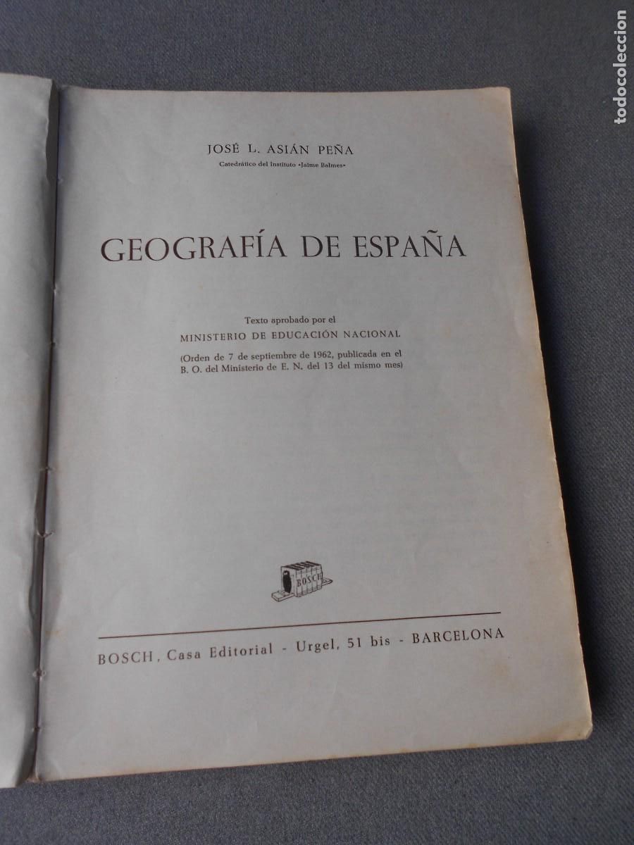 Libros de segunda mano: GEOGRAFIA DE ESPA&Ntilde;A. ASIAN PE&Ntilde;A - Foto 2