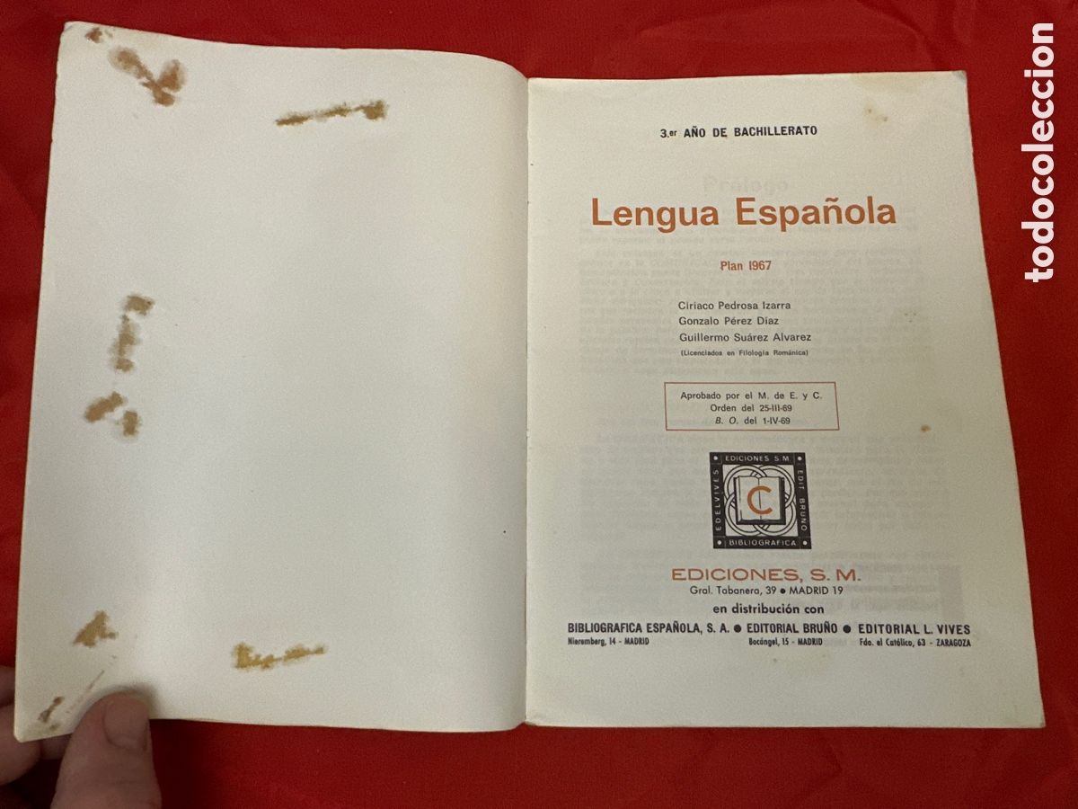 Libros de segunda mano: LIBRO DE TEXTO LENGUA ESPA&Ntilde;OLA SM 3&deg; 1969 - Foto 3