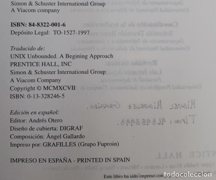 Libros de segunda mano: INTRODUCCION A LA UNIX, UN ENFOQUE PRACTICO, AMIR AFZAL 1997 , LIBRO - Foto 6