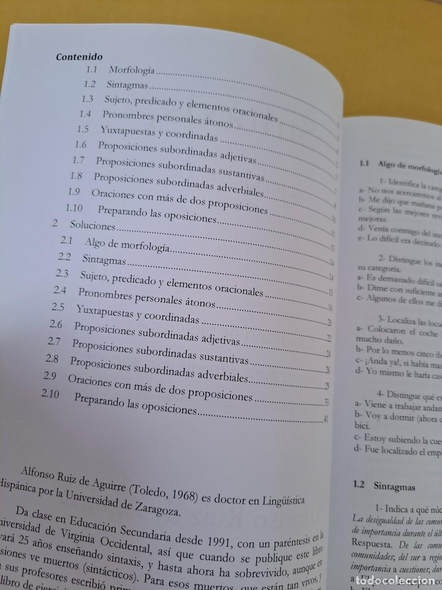 Libros de segunda mano: ALFONSO RUIZ AGUIRRE - SINTAXIS, EJERCICIOS DE (CON SOLUCIONARIO) - 2016 - Foto 3