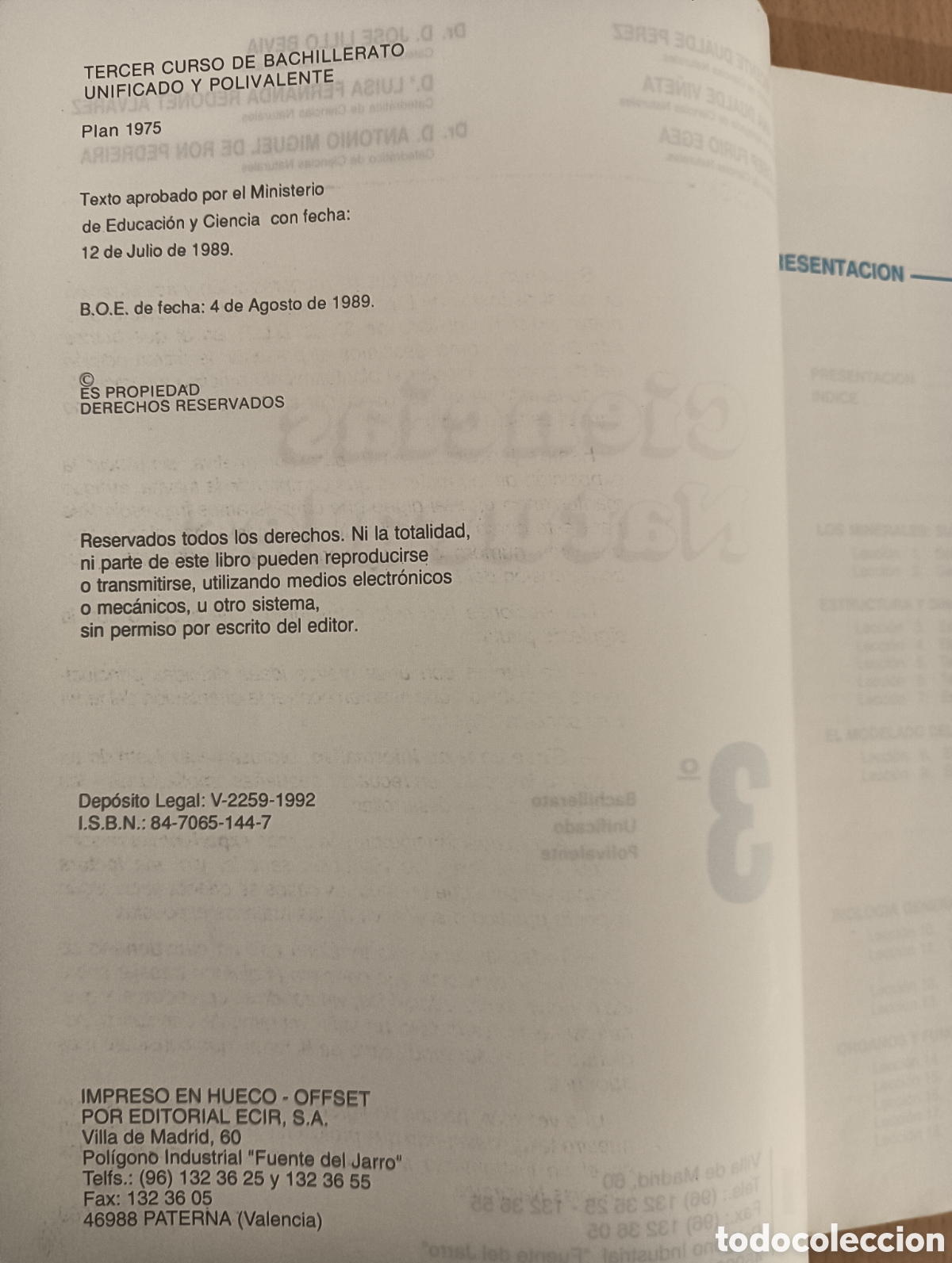 Libros de segunda mano: Ciencias naturales 3 BUP editorial ECIR - Foto 3