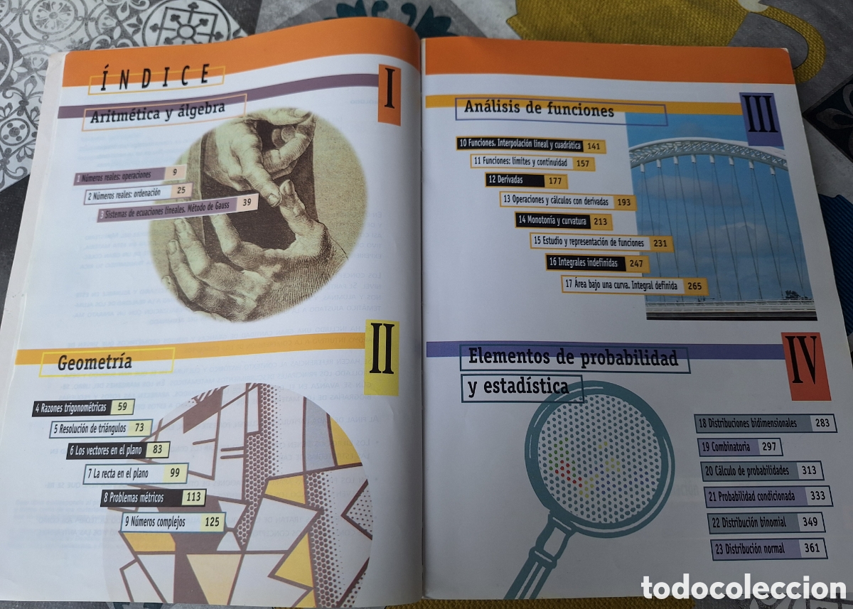 Libros de segunda mano: Matem&aacute;ticas Bachillerato 1 SM 1998 - Foto 4