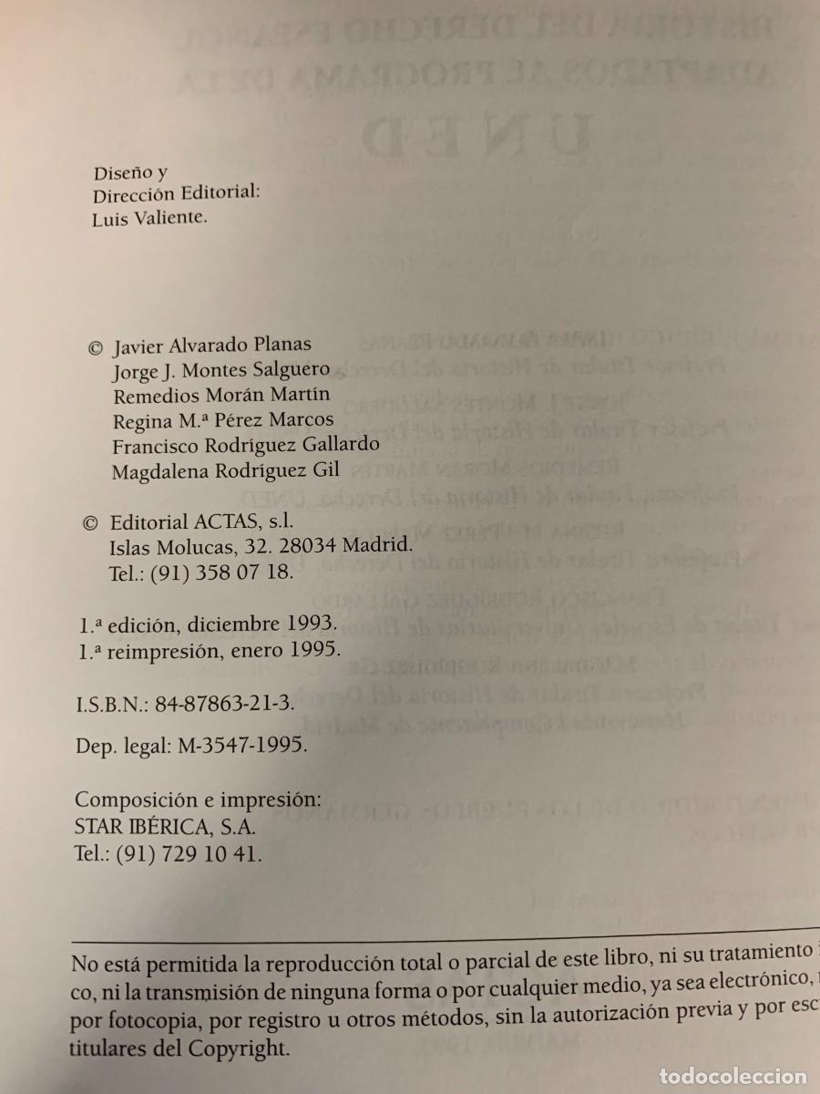 Libros de segunda mano: LIBROS; &laquo; COMENTARIOS DE TEXTOS Y CASOS PR&Aacute;CTICOS DE HISTORIA DEL DERECHO ESPA&Ntilde;OL &raquo; - Foto 2