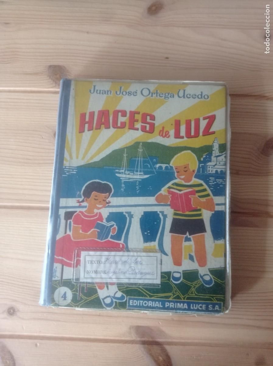 Livros em segunda m&atilde;o: Antiguo libro de escuela Haces de luz en buen estado