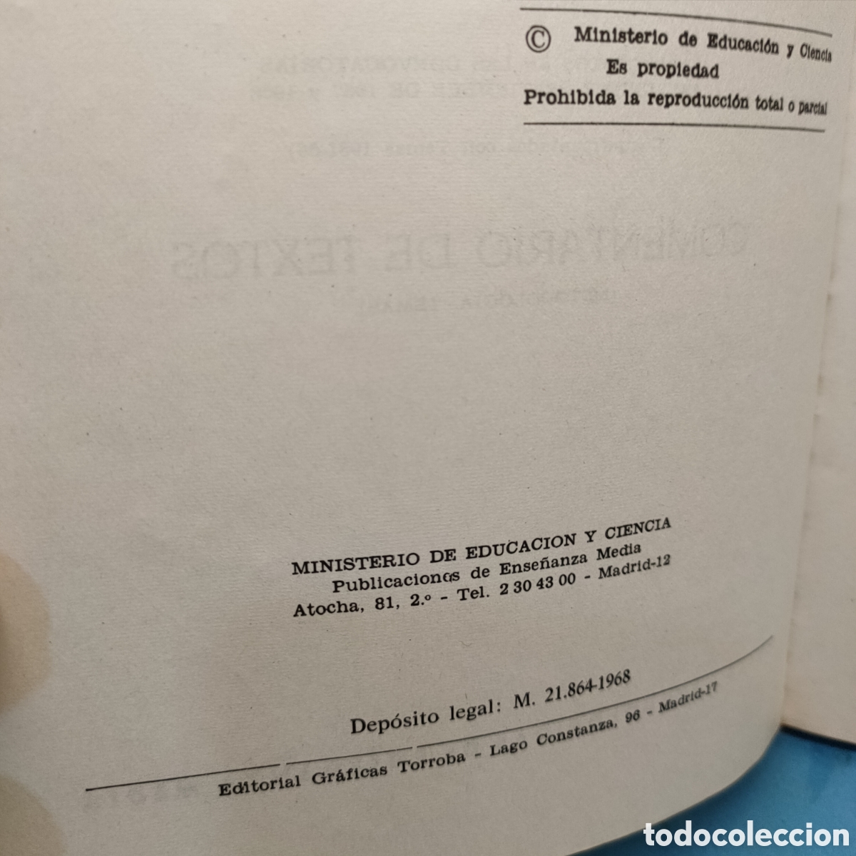 Libros de segunda mano: TEMAS DE GRADO. Bachillerato. Comentario de textos. 1968. - Foto 3