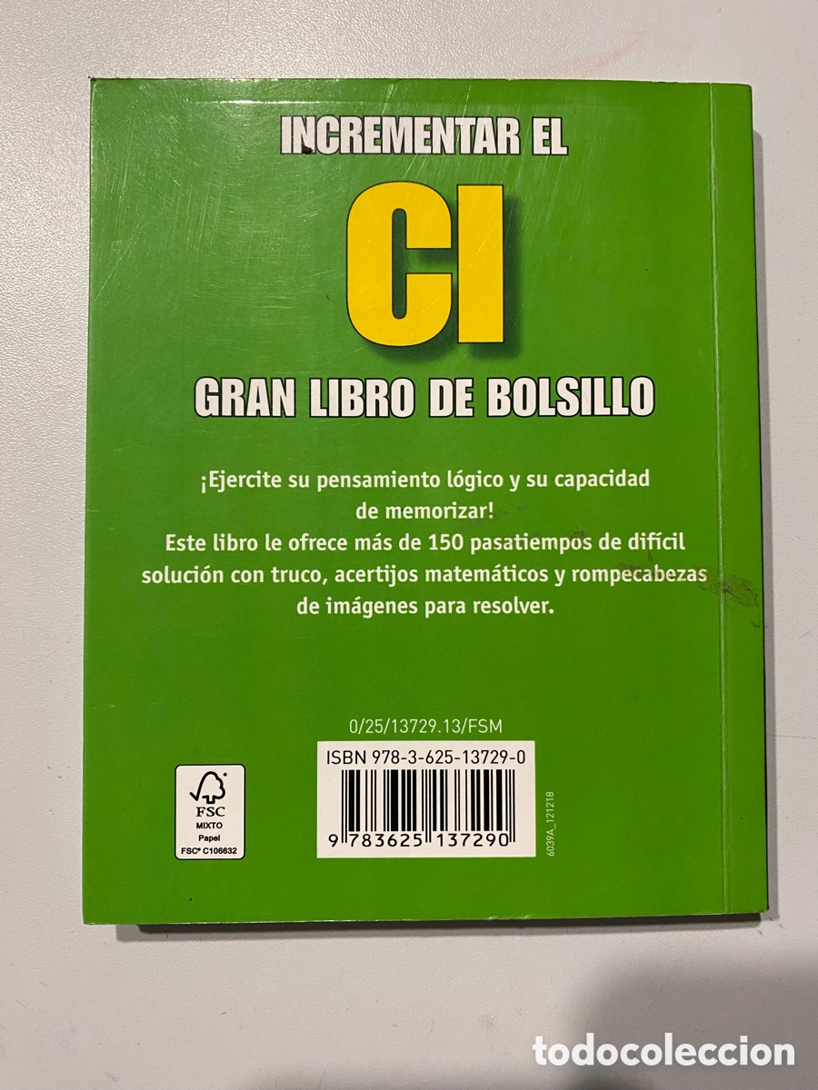 Libros de segunda mano: Incrementar el CI. Gran Libro de Bolsillo - Foto 2