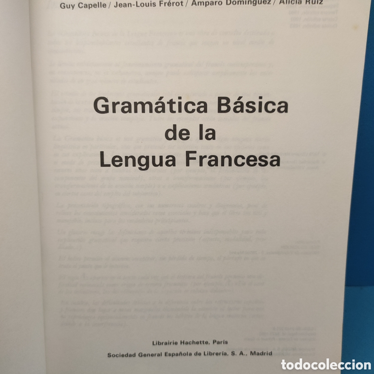 Libros de segunda mano: GRAMATICA BASICA DE LA LENGUA FRANCESA. Hachette. Paris. 1981. - Foto 2
