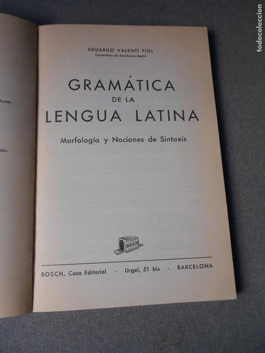 Libros de segunda mano: GRAMATICA DE LA LENGUA LATINA - Foto 2
