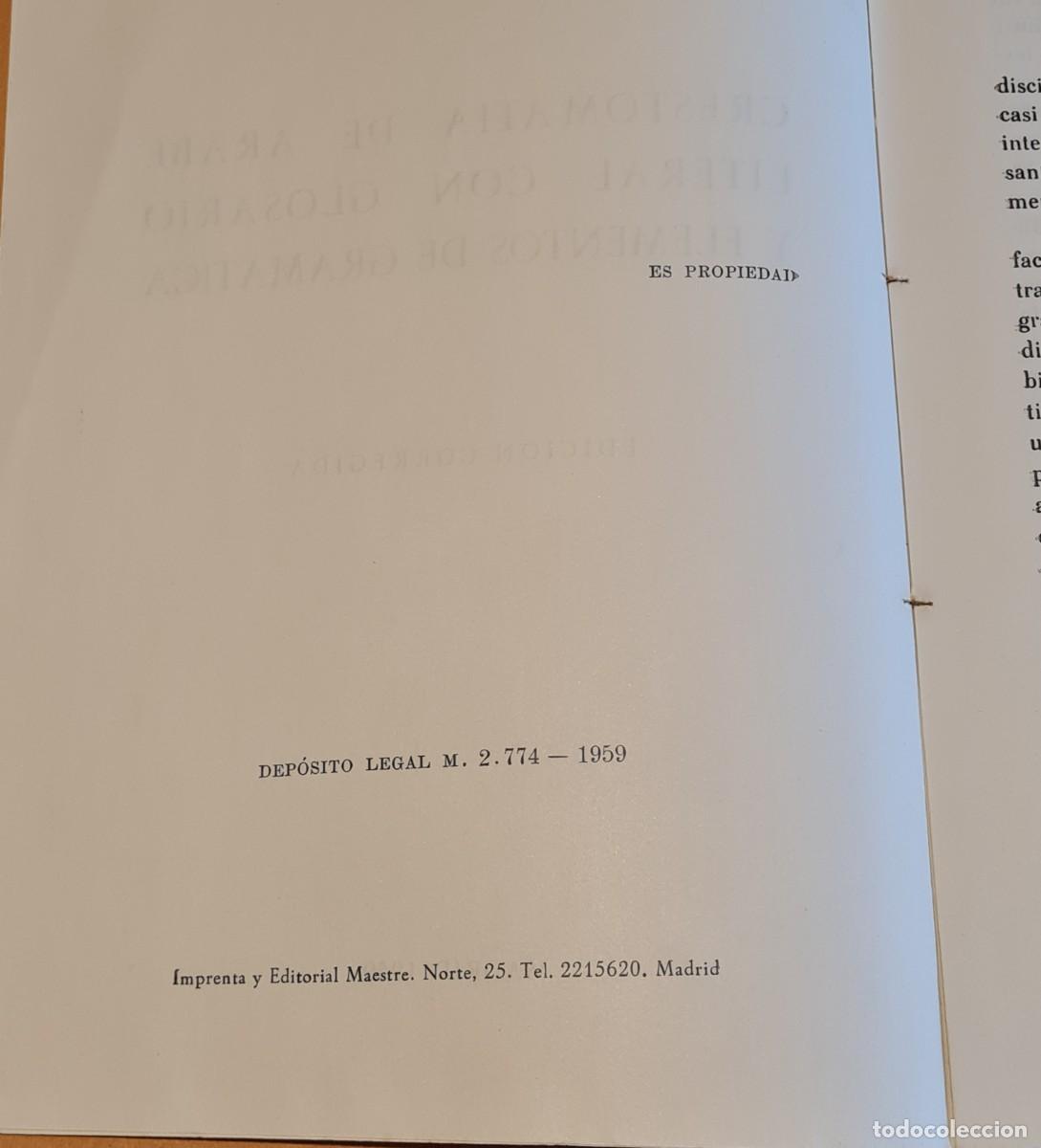 Libros de segunda mano: Libro Cristomatia de &aacute;rabe literal con glosario y elementos de gram&aacute;tica - Foto 3