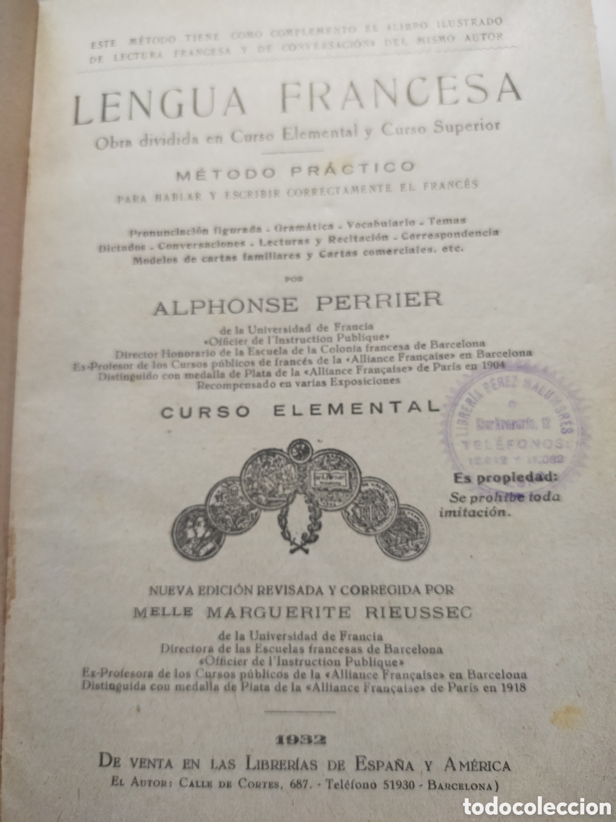 Libros de segunda mano: LENGUA FRANCESA A. PERRIER CURSO ELEMENTAL - Foto 3