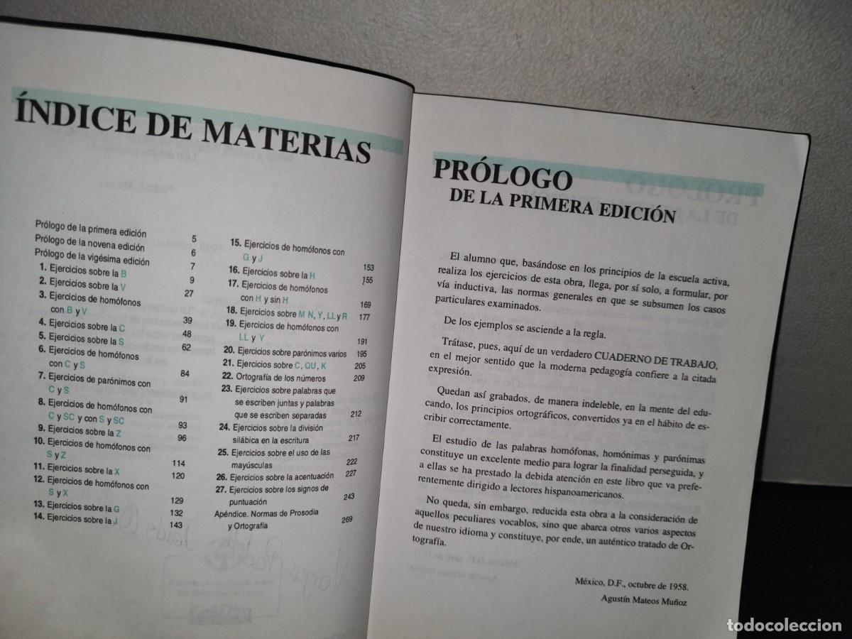 Libros de segunda mano: 152- EJERCICIOS ORTOGR&Aacute;FICOS - AGUST&Iacute;N MATEOS MU&Ntilde;OZ - Foto 6