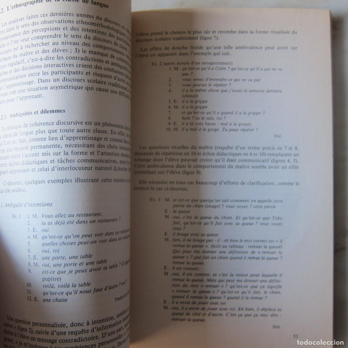 Libros de segunda mano: INTERACTION ET DISCOURS DANS LA CLASSE DE LANGUE - CLAIRE KRAMSCH (HATIER) IDIOMAS - Foto 5