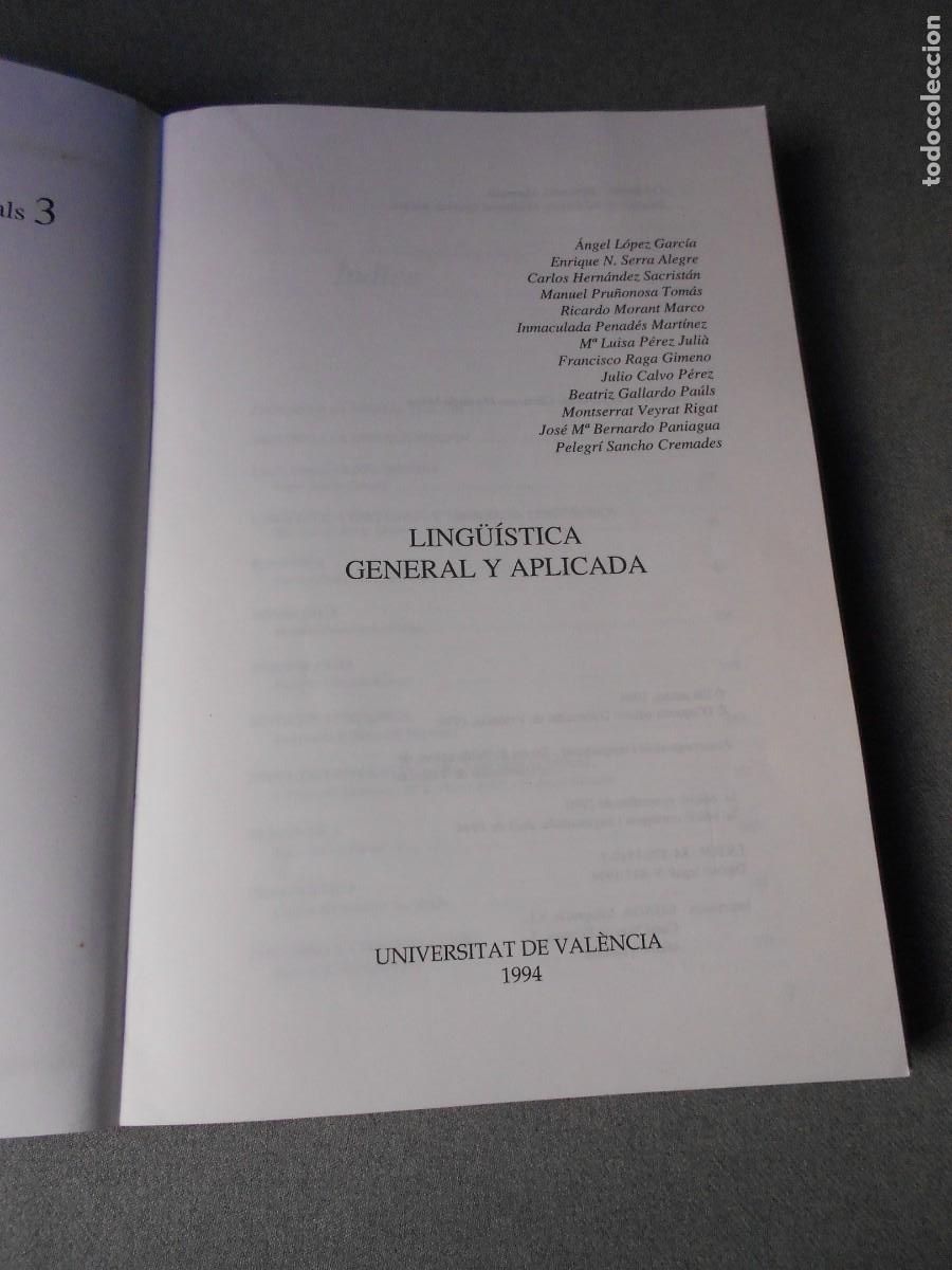 Libros de segunda mano: LINGUISTICA GENERAL Y APLICADA - Foto 2