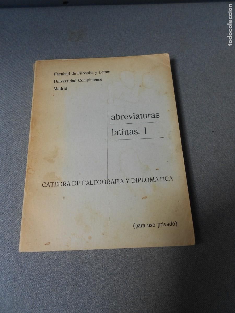Libros de segunda mano: ABREVIATURAS LATINAS I - Foto 1