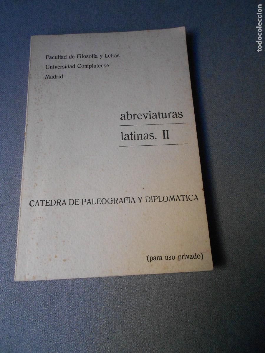 Libros de segunda mano: ABREVIATURAS LATINAS II - Foto 1