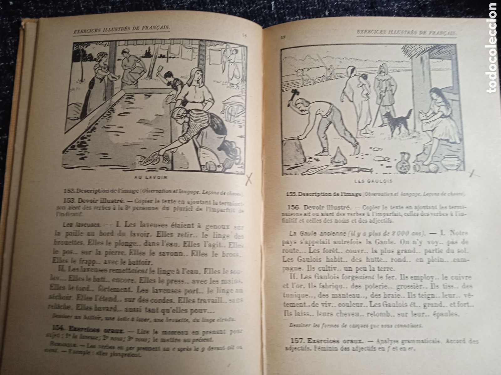 Libros de segunda mano: Le&ccedil;ons illustr&eacute;es de fran&ccedil;ais. Cours &eacute;l&eacute;mentaire. E. BREUIL - A&Ntilde;OS 30 - Foto 4