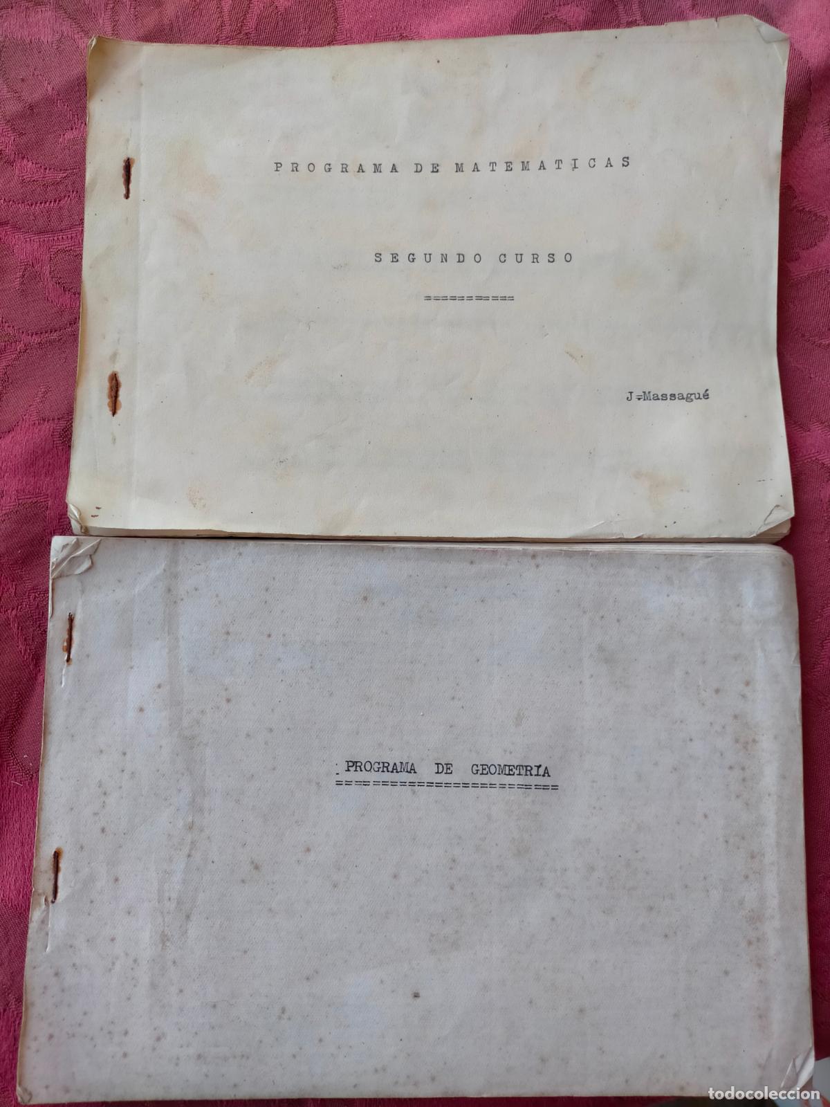 Libros de segunda mano: Programa de matem&aacute;ticas segundo curso J. Massagu&eacute; programa de geometr&iacute;a - Foto 1