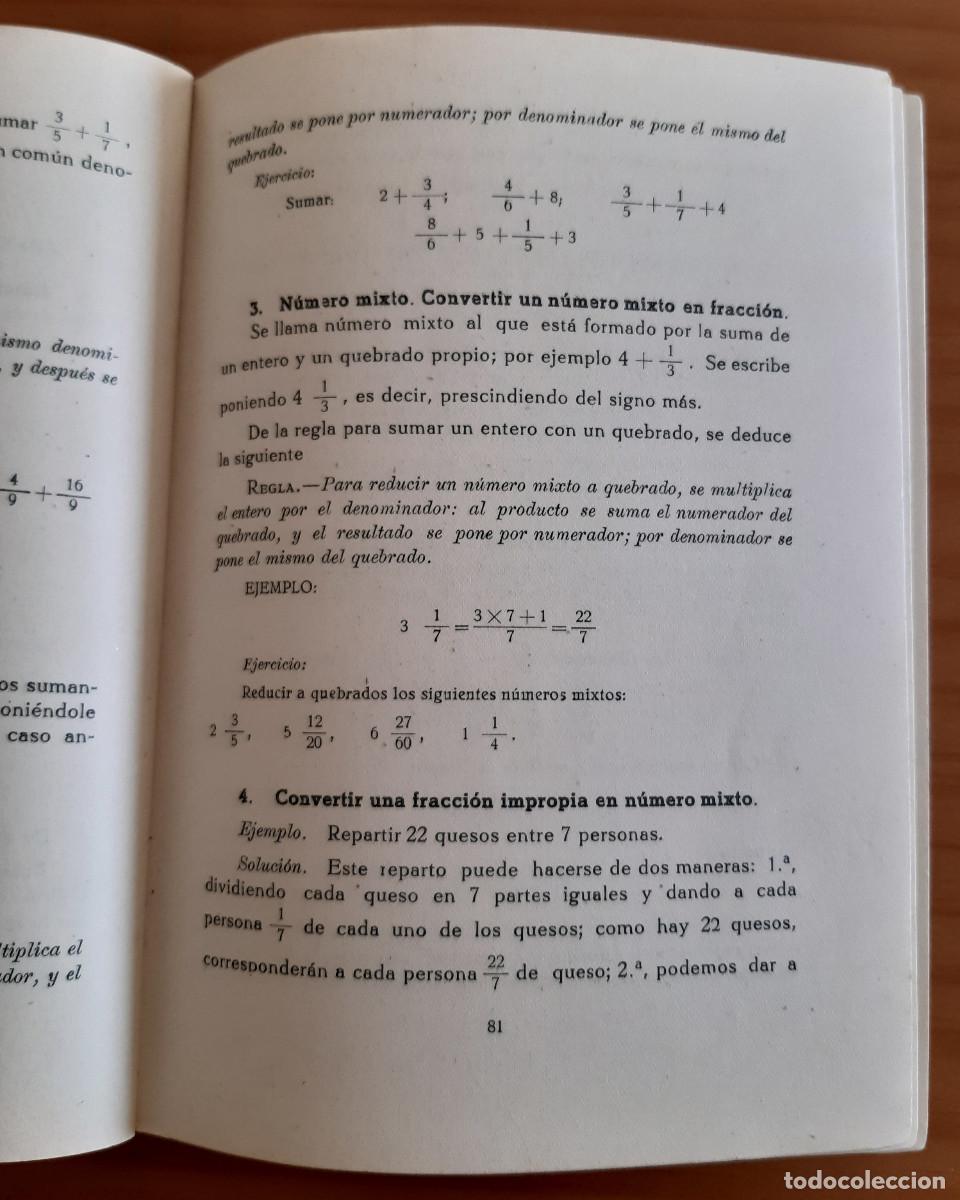 Libros de segunda mano: MATEM&Aacute;TICAS - PRIMER CURSO DE BACHILLERATO + PROGRAMA - (PLAN DE 1957) - SIXTO RIOS-L. THOMAS ARA - Foto 10