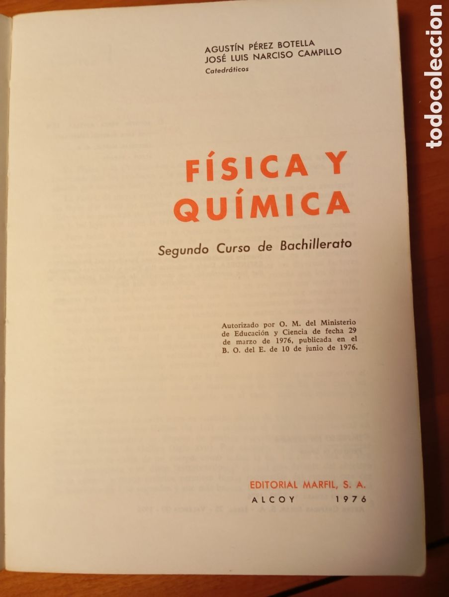 Libros de segunda mano: FISICA Y QUIMICA. 2 CURSO. MARFIL. - Foto 3