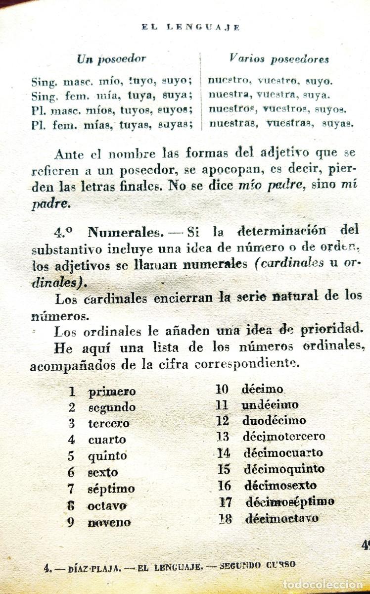Libros de segunda mano: El Lenguaje . Gram&aacute;tica y Ejercicios de composici&oacute;n. Guillermo D&iacute;az Plaja . - Foto 8