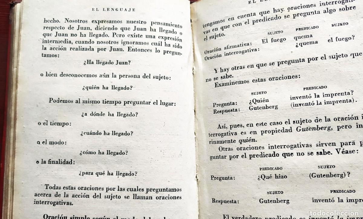 Libros de segunda mano: El Lenguaje . Gram&aacute;tica y Ejercicios de composici&oacute;n. Guillermo D&iacute;az Plaja . - Foto 11