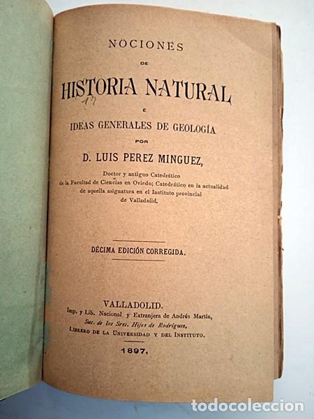 Libros de segunda mano: Libro Nociones de historia Natural 1897 - Foto 2