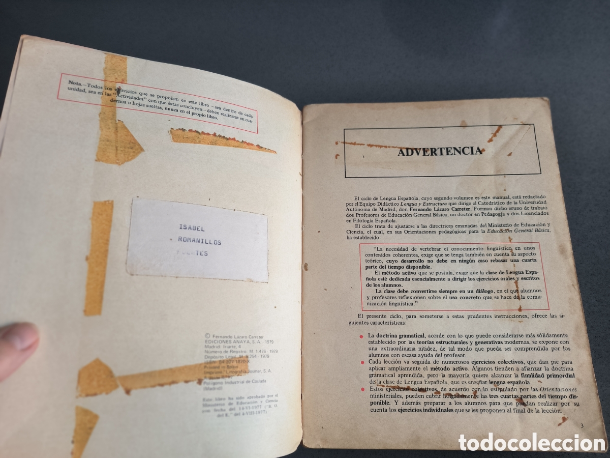 Libros de segunda mano: Libro Teor&iacute;a y practica de la lengua 7-EGB - Foto 2