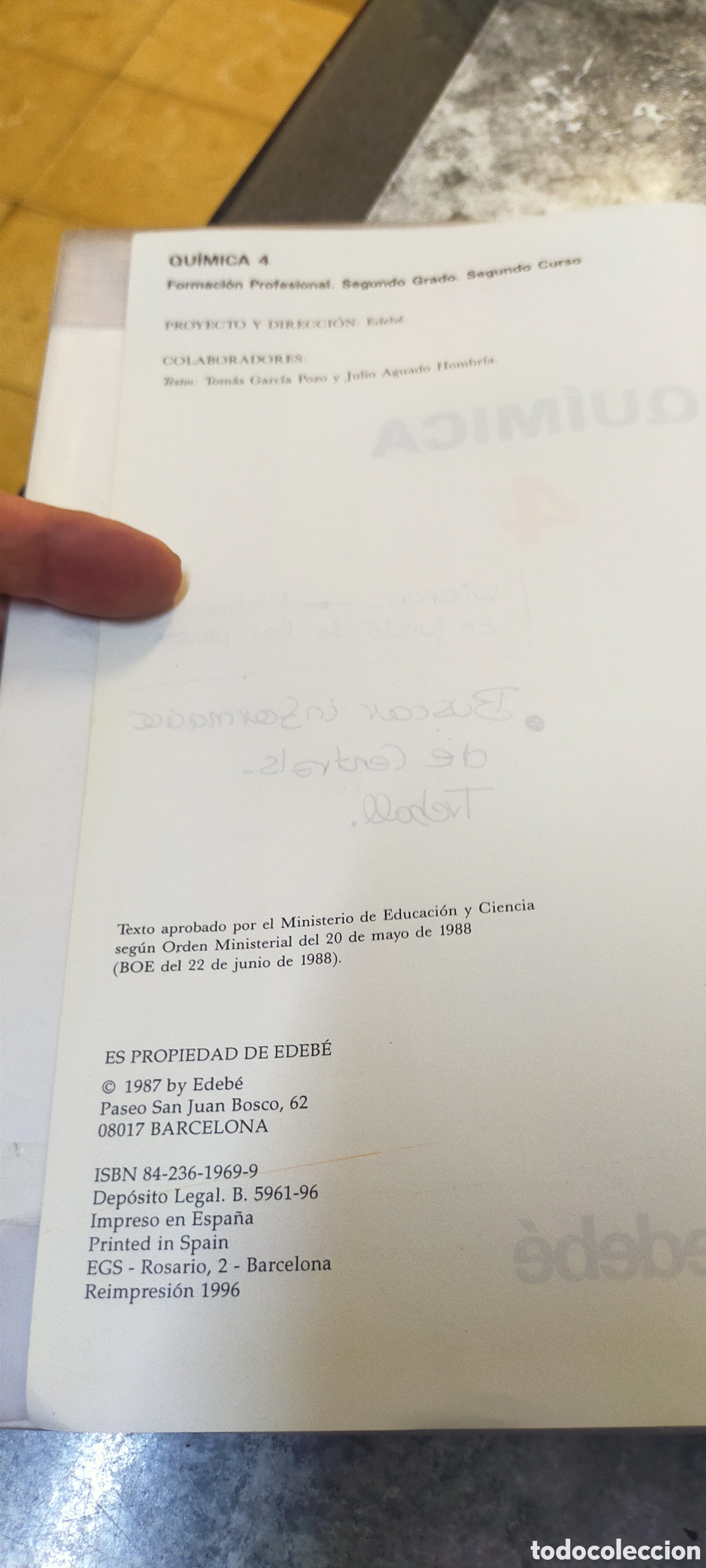 Libros de segunda mano: Libro Qu&iacute;mica 4 edeb&eacute; - Foto 15