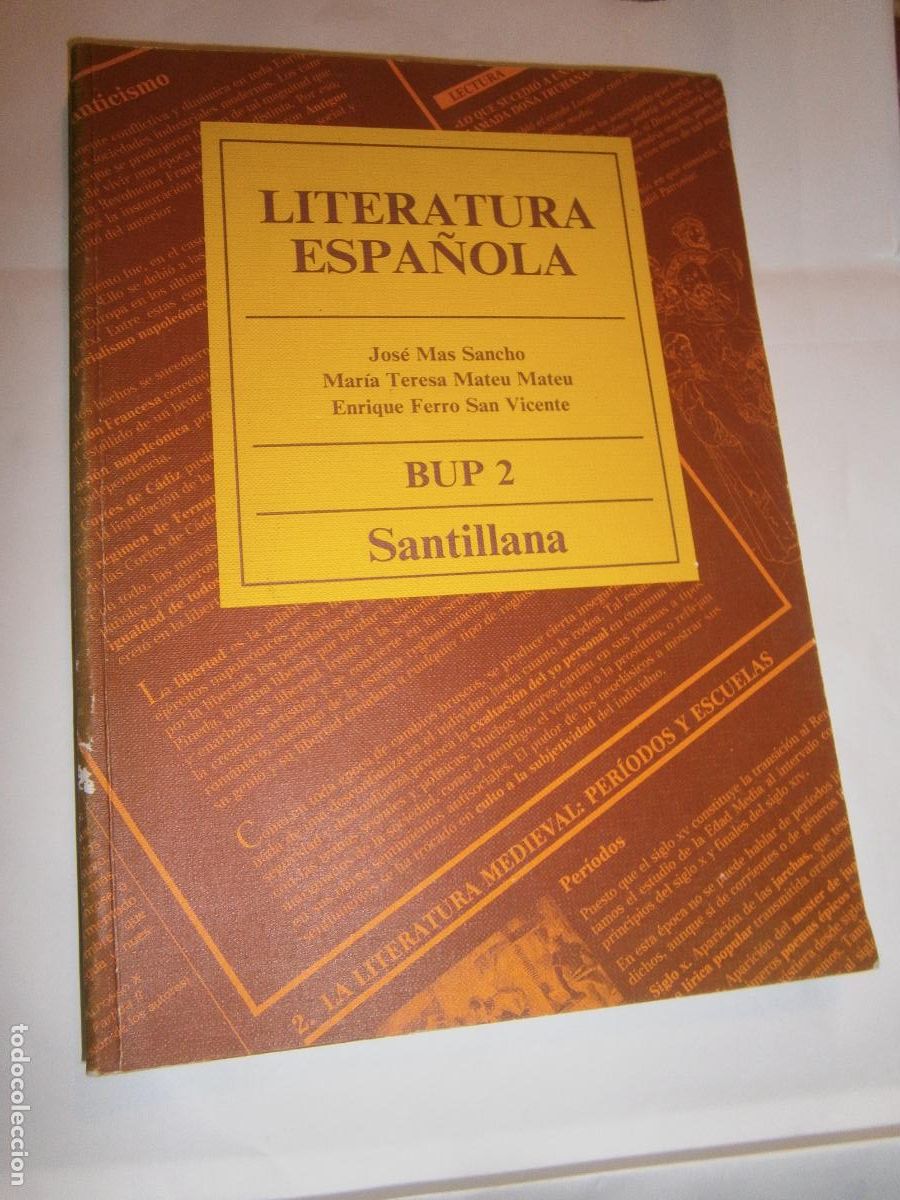 Libros de segunda mano: ANTIGUO LIBRO DE TEXTO - LITERATURA ESPA&Ntilde;OLA 2&ordm; BUP - Foto 1