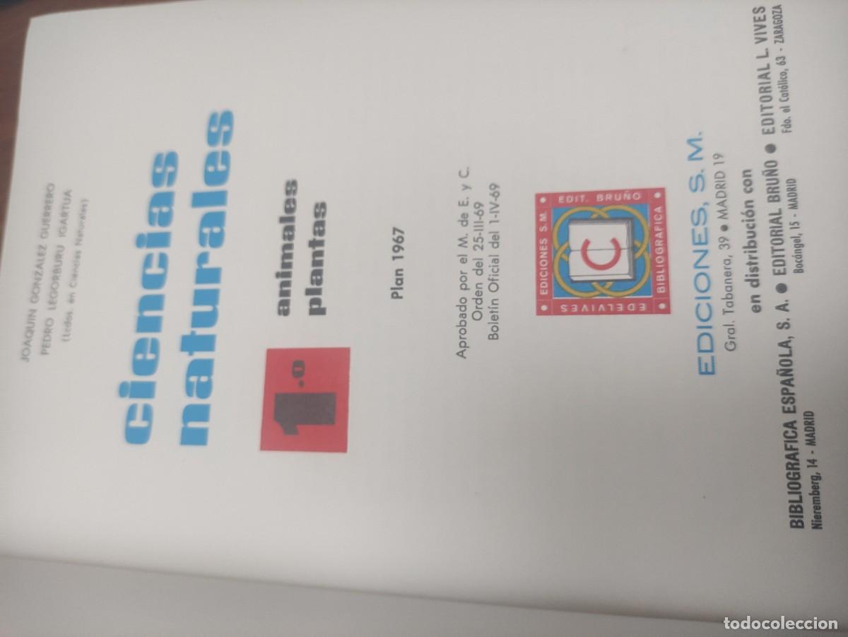Libros de segunda mano: Ciencias Naturales. 1. SM. 1969. - Foto 2