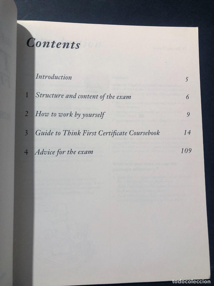 Libros de segunda mano: THINK -FIRST CERTIFICATE / ACKLAM / ED. LOMGMAN A&Ntilde;O 1990 / INGL&Eacute;S / SIN USAR - Foto 2