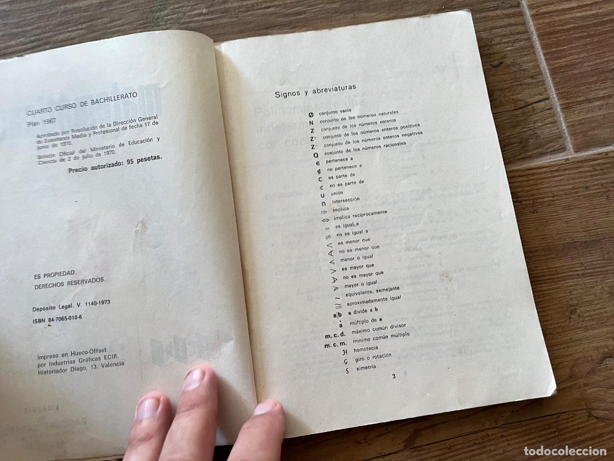 Libros de segunda mano: MATEM&Aacute;TICAS 4 - S. SEGURA - ECIR - Foto 5