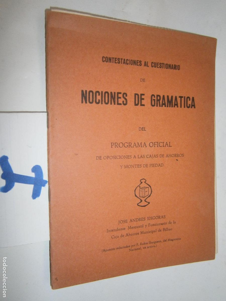 Libros de segunda mano: ANTIGUO LIBRO DE TEXTO - NOCIONES DE GRAMATICA - Foto 1