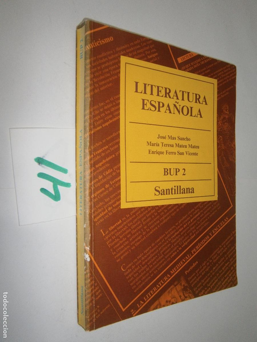 Libros de segunda mano: ANTIGUO LIBRO DE TEXTO - LITERATURA ESPA&Ntilde;OLA 2&ordm; BUP - Foto 1